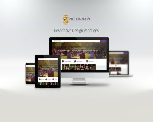 phi sigma pi website displayed on laptop, tablet, and phone