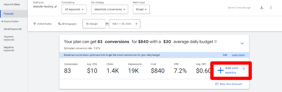 Add Conversion Metrics