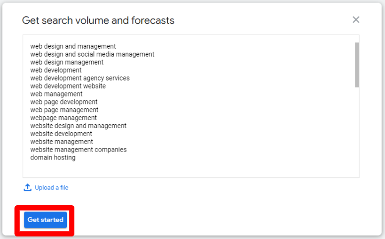 Get Search Volumes and Forecast
