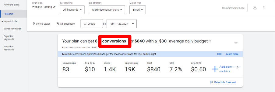 changing primary metric