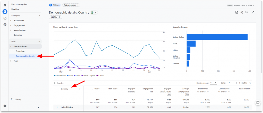 demographic details report